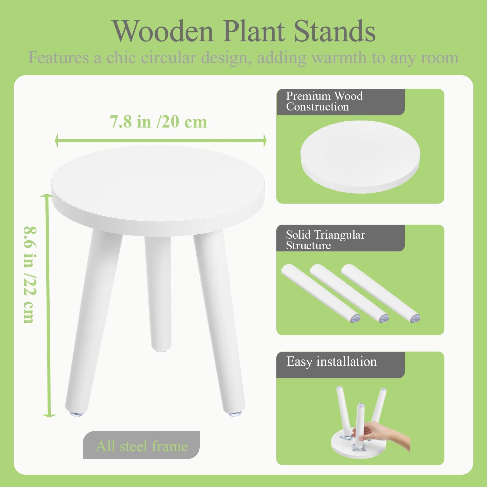 Hoceium white wood planter stand serving as a versatile pedestal for plants.