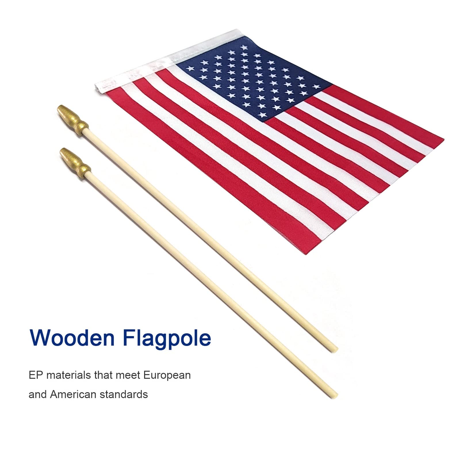 Mini American flag 4x6 for desks, tables, and party decor.