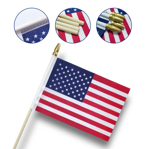 Outdoor 4x6 US flags suitable for patios, parades, and celebrations.