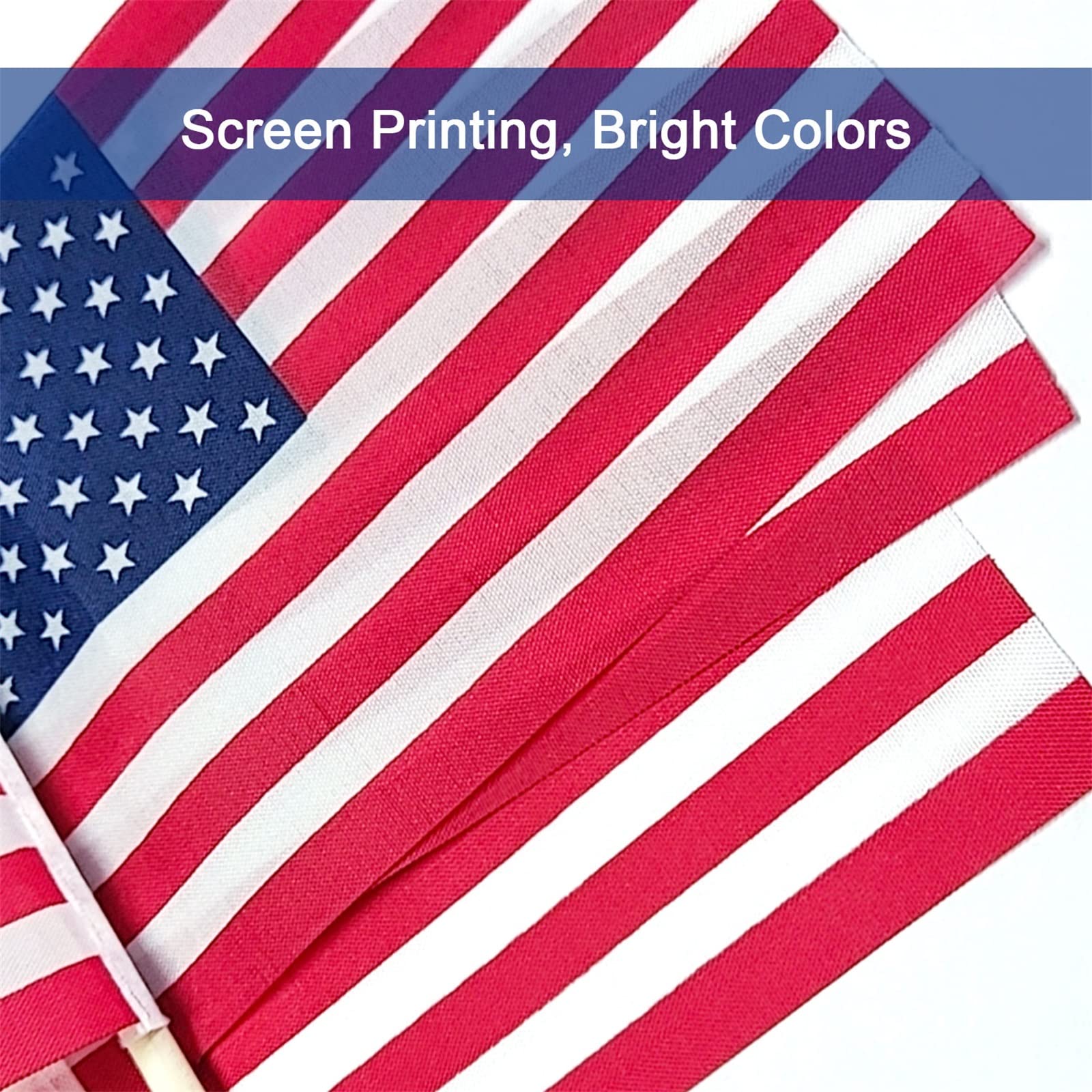 Smooth wooden flag sticks help keep flags upright during display.