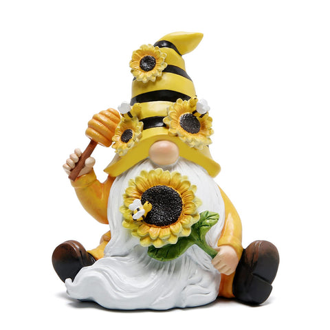 Hodao Bumble Bee Spring Gnome decor for porch with rustic charm.