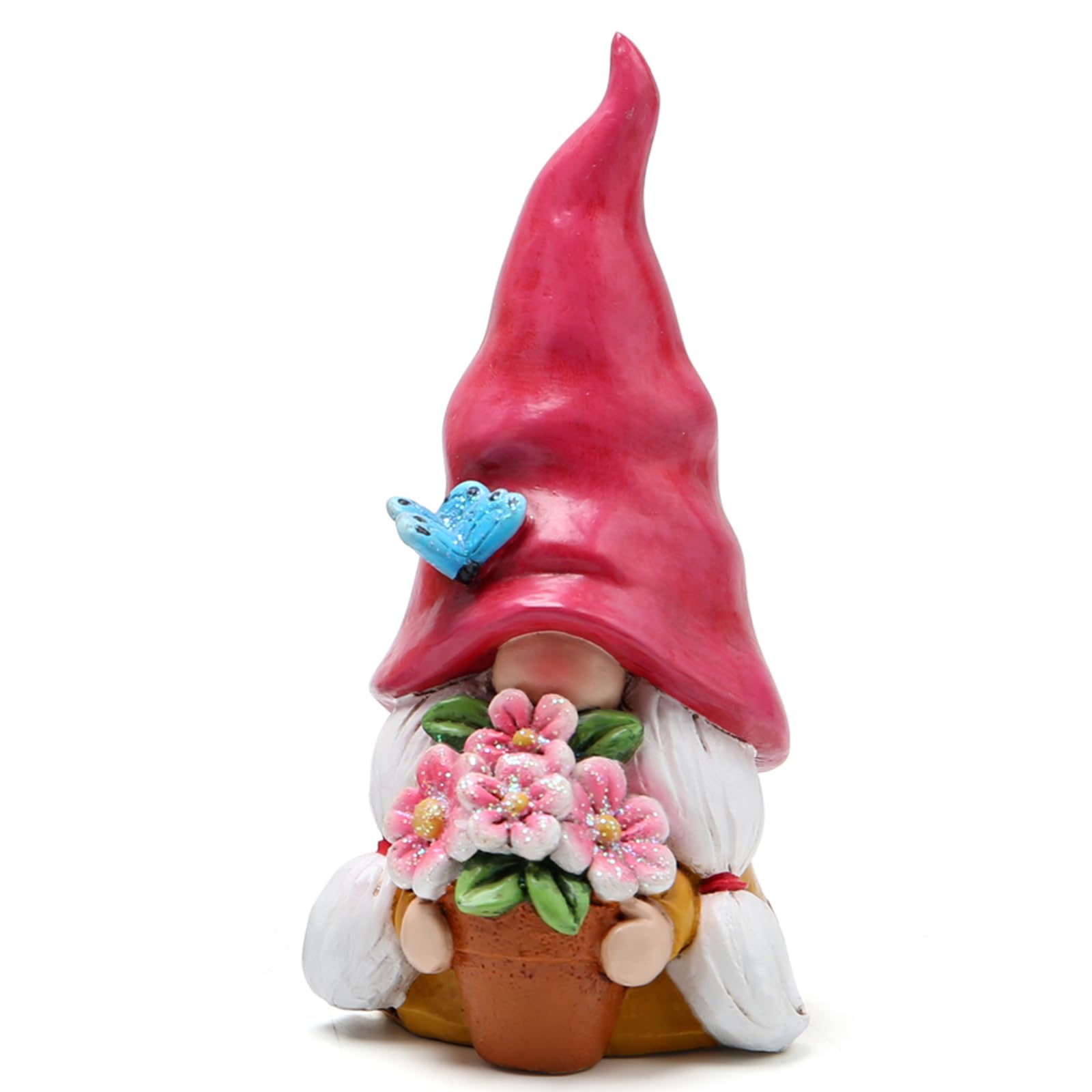 Hodao spring gnome tabletop decoration perched on a shelf adds vivid color