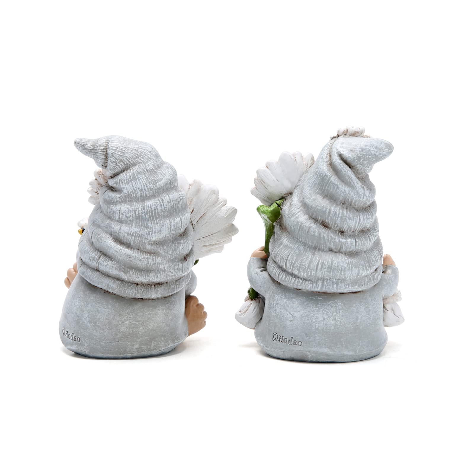 Hodao Spring Gnomes barefoot gnome holding flowers highlights playful spring vibes.