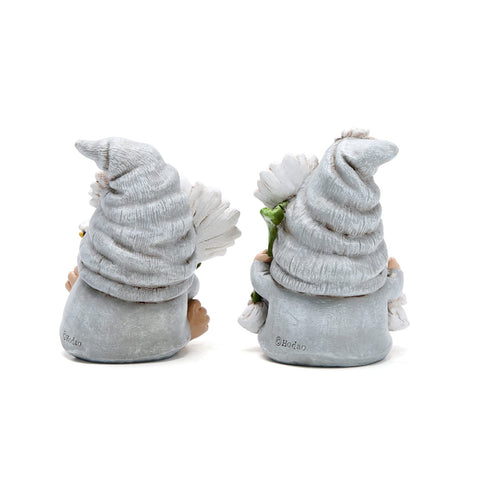 Hodao Spring Gnomes barefoot gnome holding flowers highlights playful spring vibes.