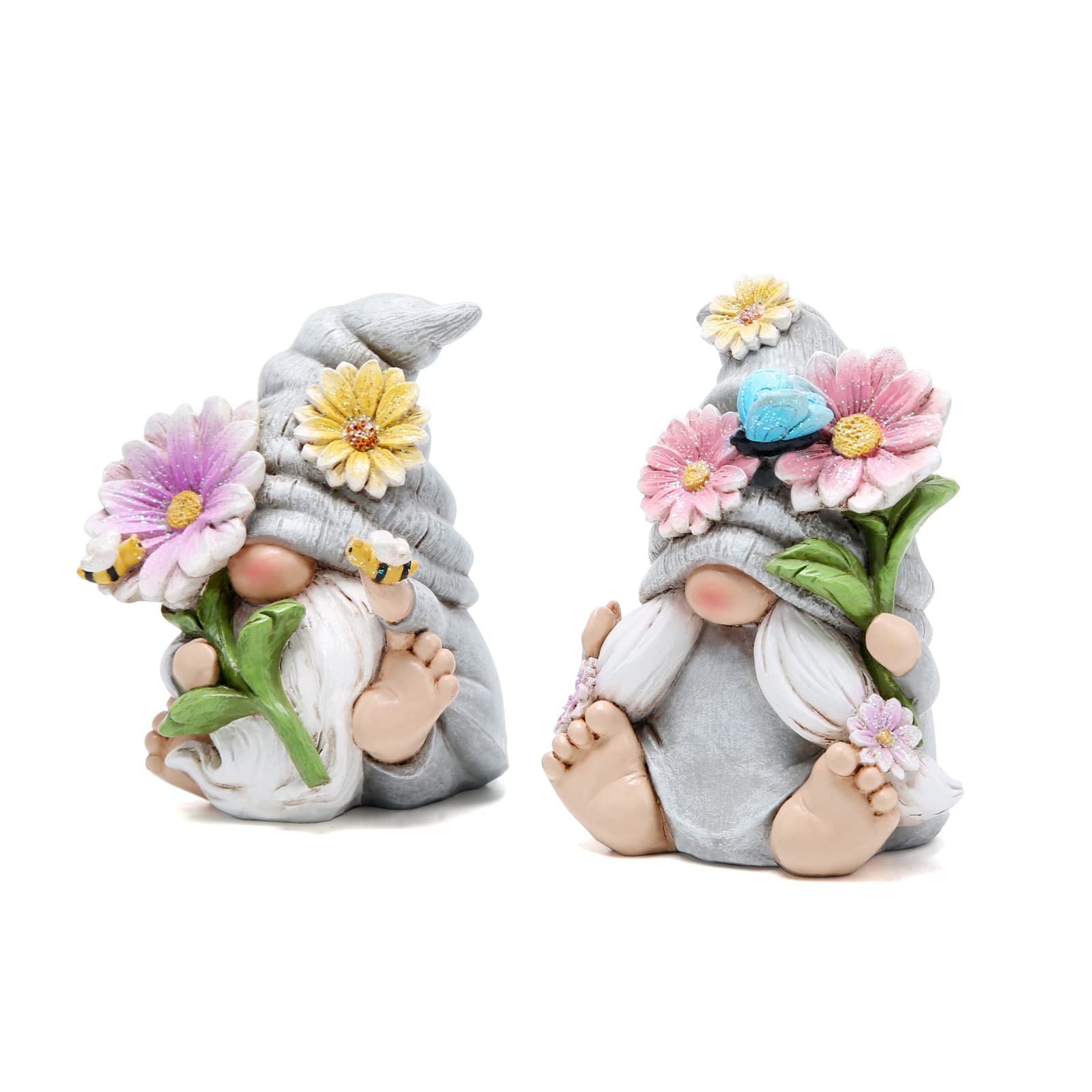 Hodao Spring Gnomes side-view decor enhances porch or terrace with rustic appeal.