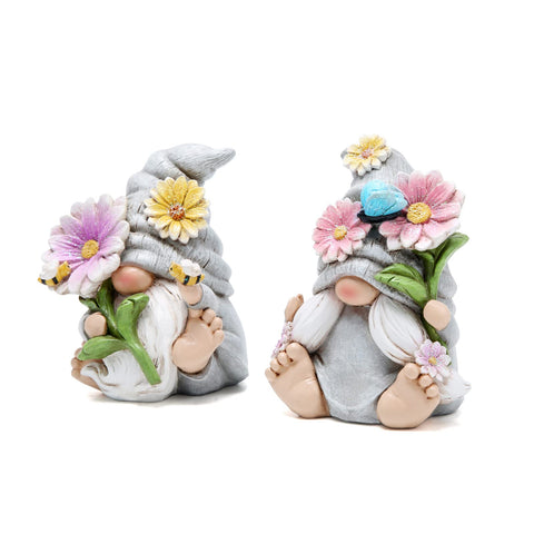 Hodao Spring Gnomes side-view decor enhances porch or terrace with rustic appeal.