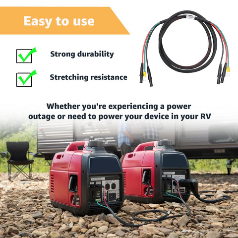 Easy connect and disconnect of two identical Honda generators with HPK123HI.