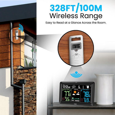 HODIK indoor-outdoor thermometer-hygrometer provides precise environment readings for home comfort.