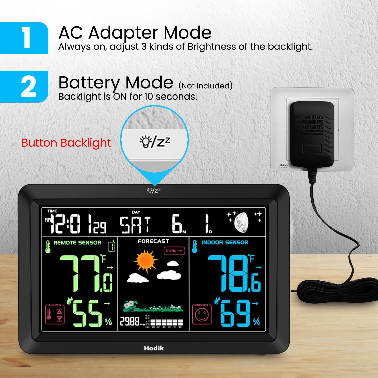 HODIK wireless sensor delivers accurate temp and humidity over a long range.