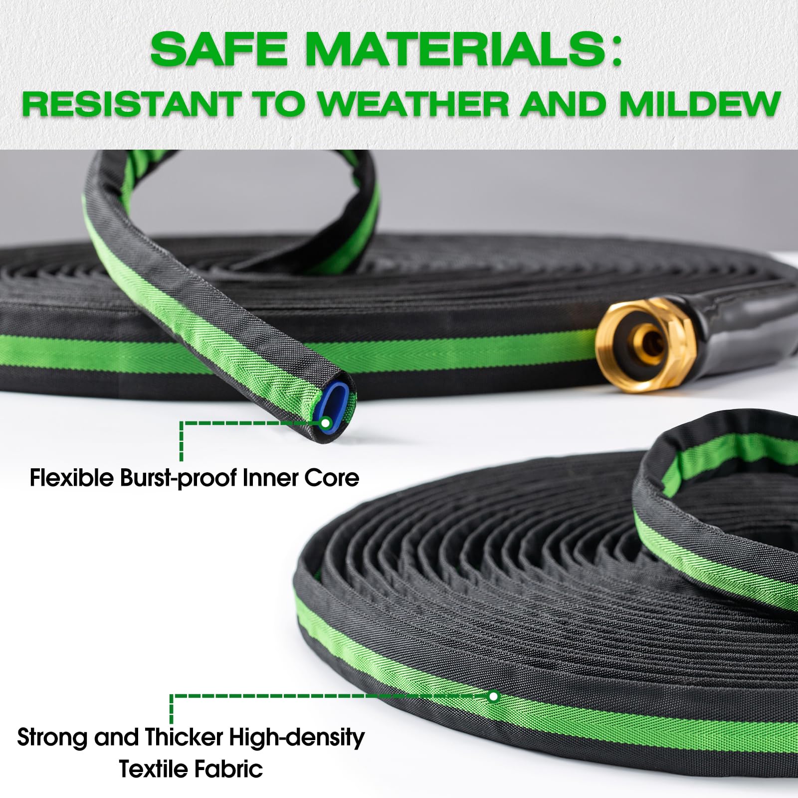 HODUP 25ft garden hose kink-free design provides uninterrupted water flow.