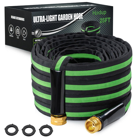 HODUP 25ft garden hose lightweight design for easy carrying and setup.