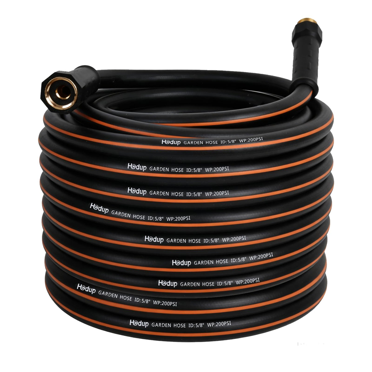 HODUP heavy duty hose outer cover in black and orange for all weather use