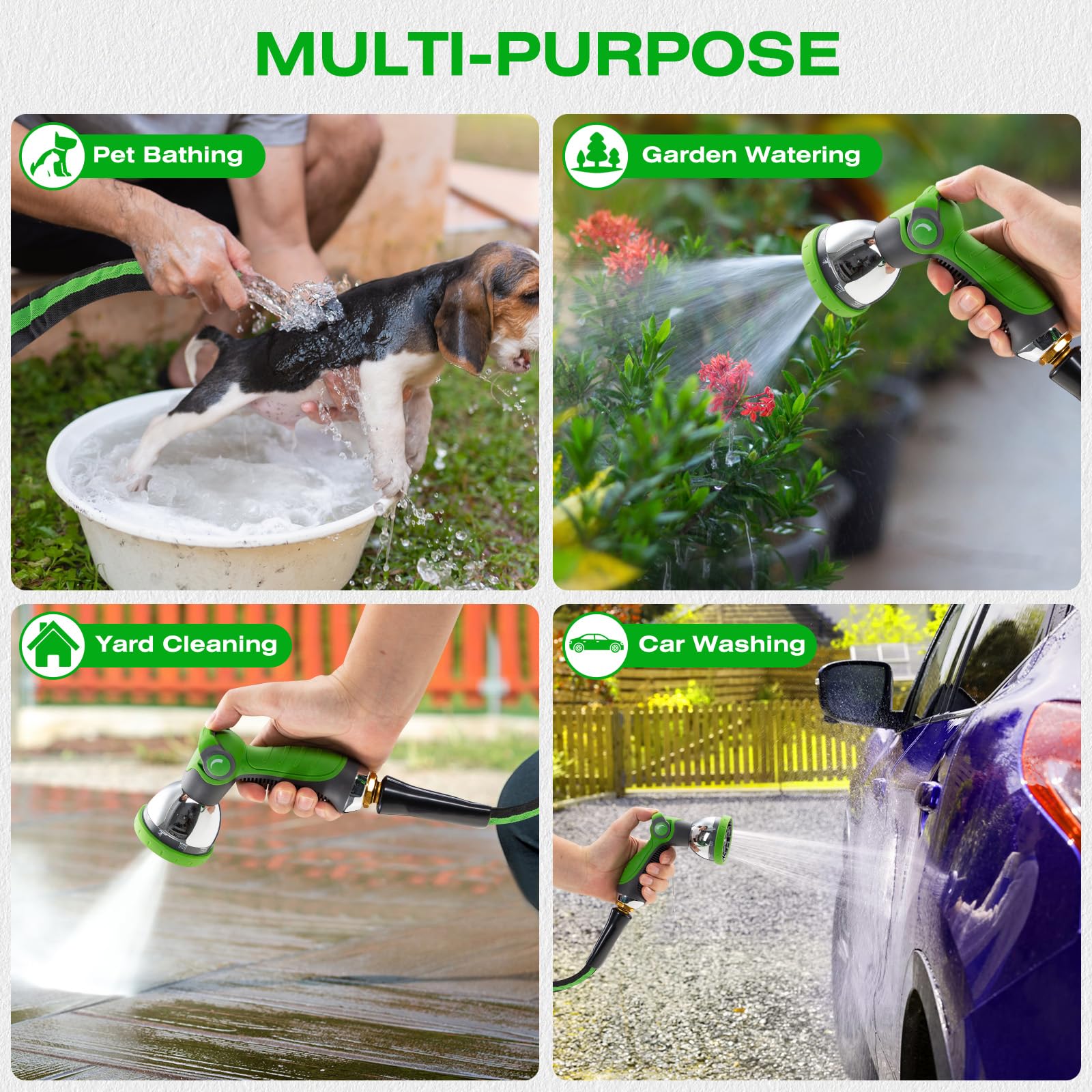 HODUP lightweight hose offers flexible handling for effortless maneuvering around plants.