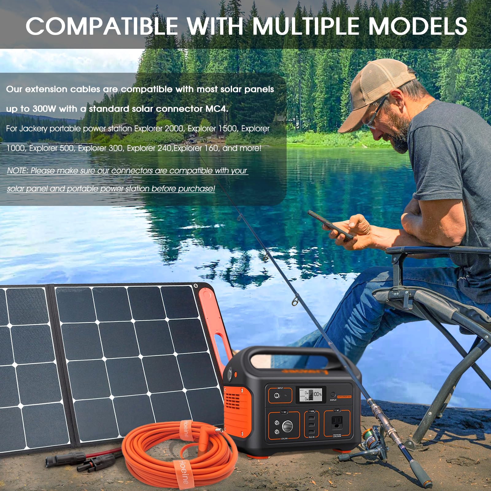 Hoeine extension length offers flexible placement for camping or RV setups