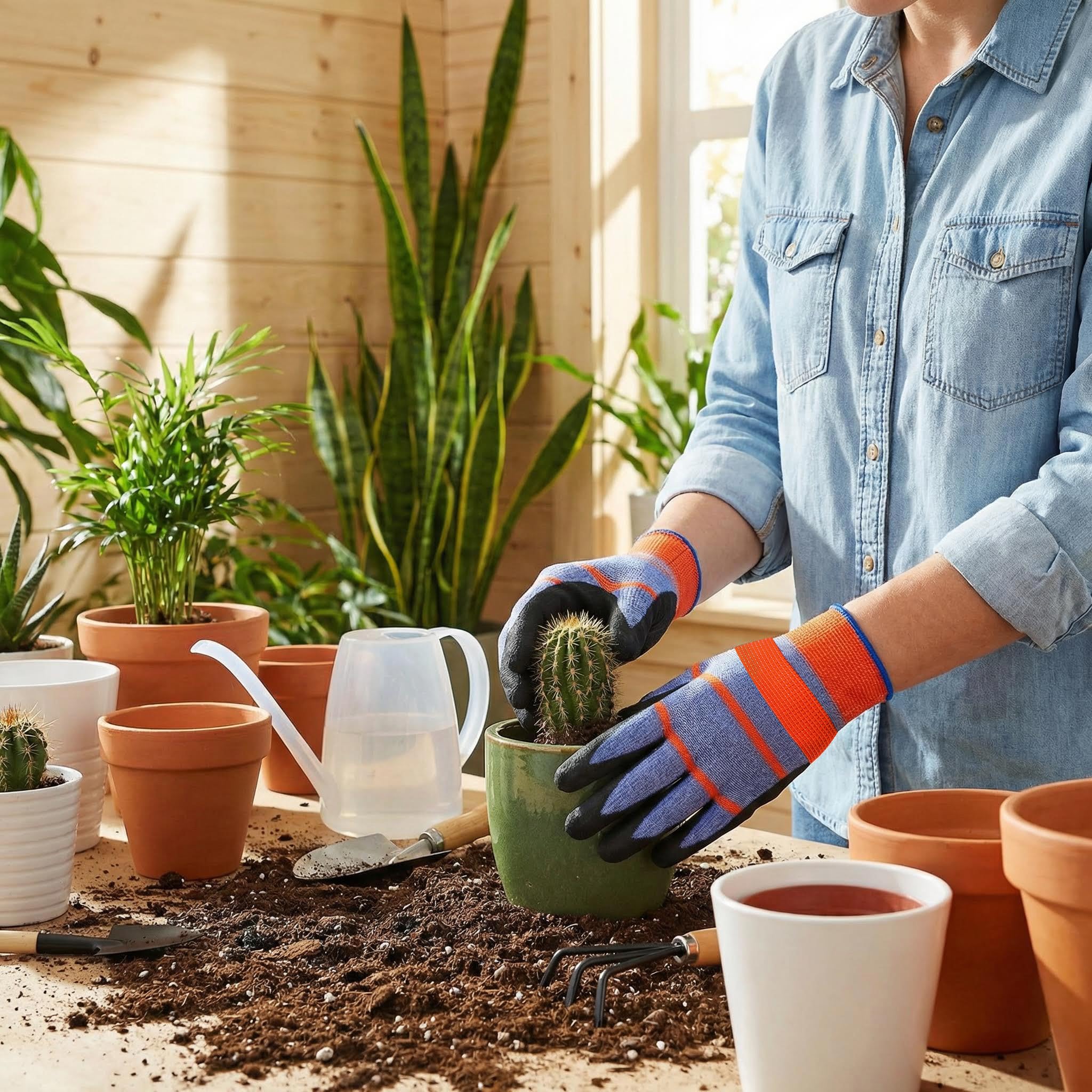 Hoemwarm 12-pack multipurpose gloves suited for gardening and home projects.