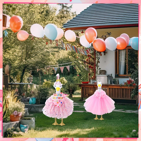 Designed for 17 to 23 inch lawn geese for versatile decoration.
