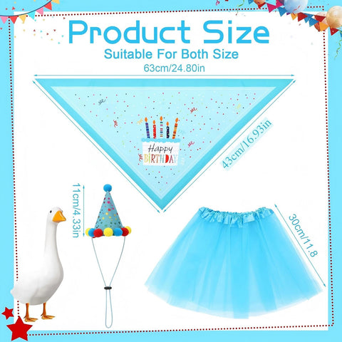 Hoemwarm birthday goose bandana blue adds cheerful accent to outdoor decor.