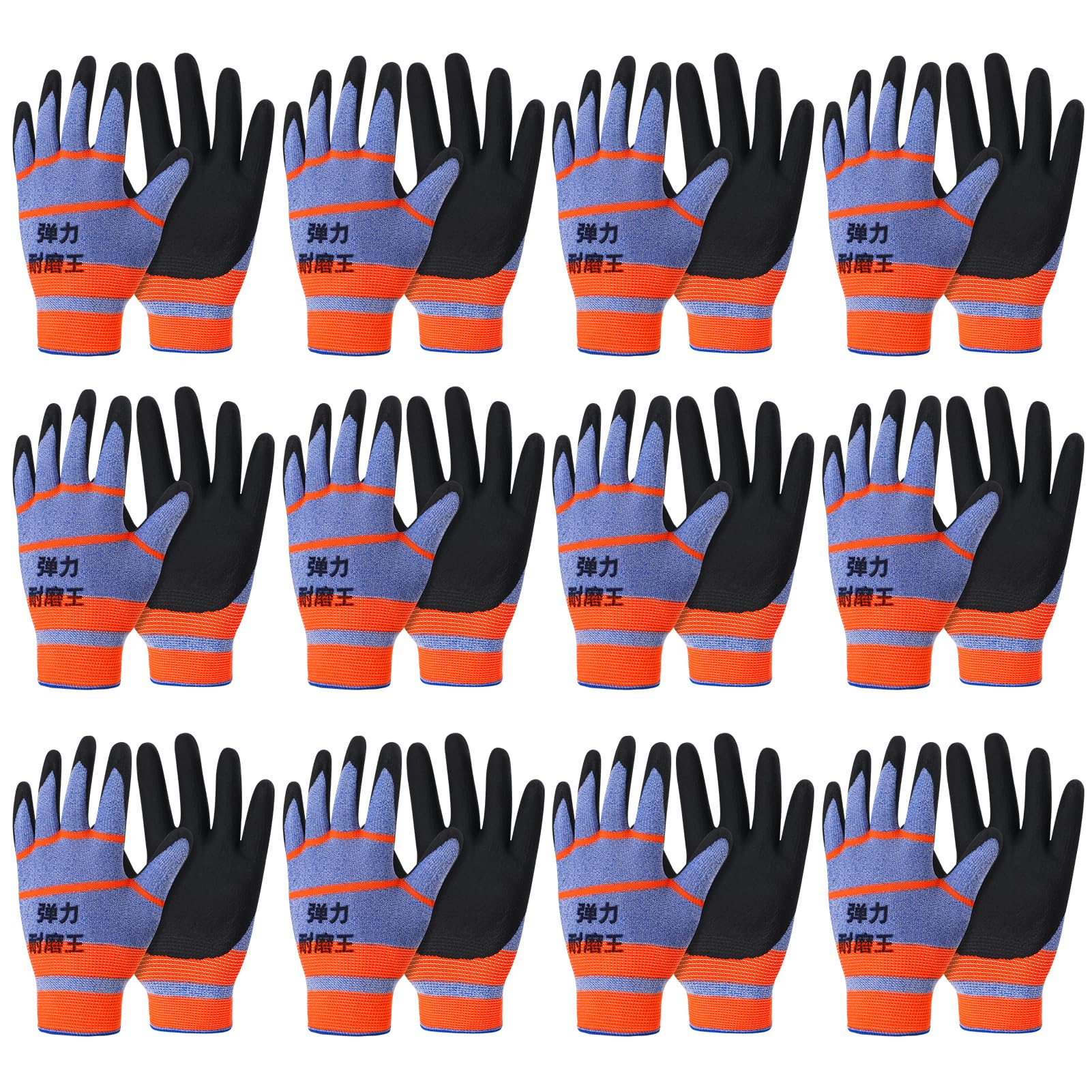 Hoemwarm garden gloves 12-pack with breathable fabric for cool, dry hands while gardening.