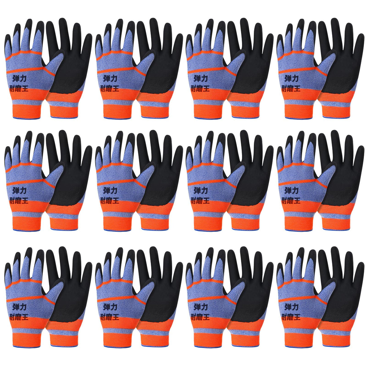 Hoemwarm garden gloves 12-pack with breathable fabric for cool, dry hands while gardening.