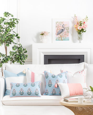 Hofdeco Premium blush pink floral pattern detail for refreshed seating
