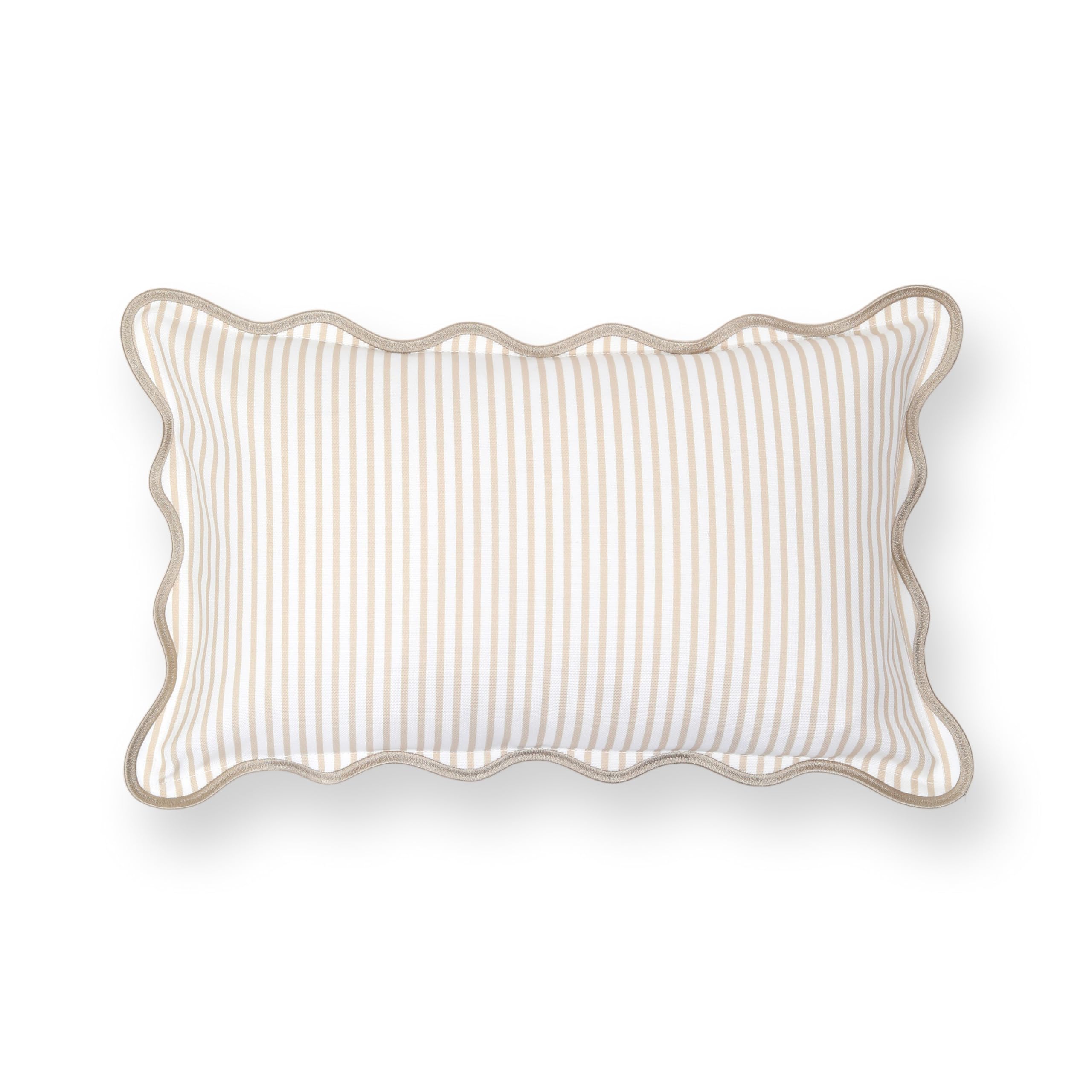 Hofdeco Premium neutral-tan stripe pattern adds relaxed coastal charm