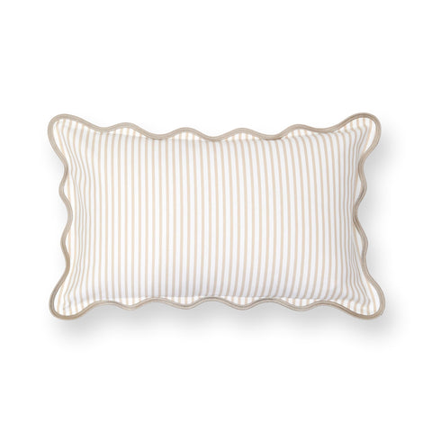 Hofdeco Premium neutral-tan stripe pattern adds relaxed coastal charm