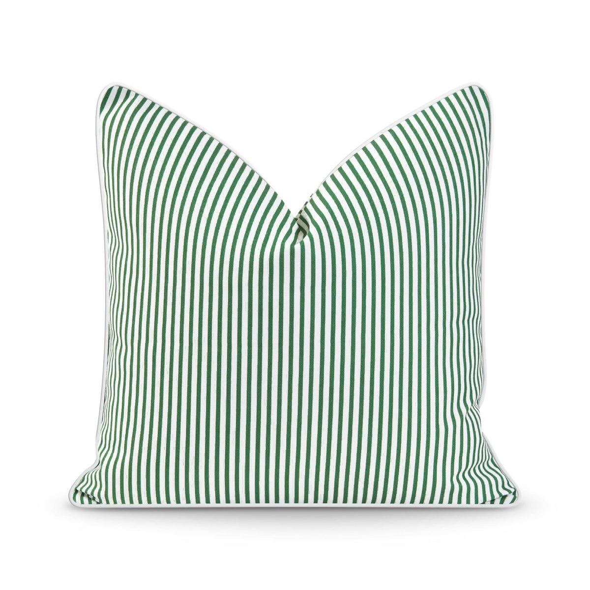 Hofdeco Premium coastal cover front view with green stripe for patio curb appeal