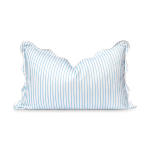 Hofdeco Premium lumbar cover with baby blue stripes for indoor and outdoor spaces