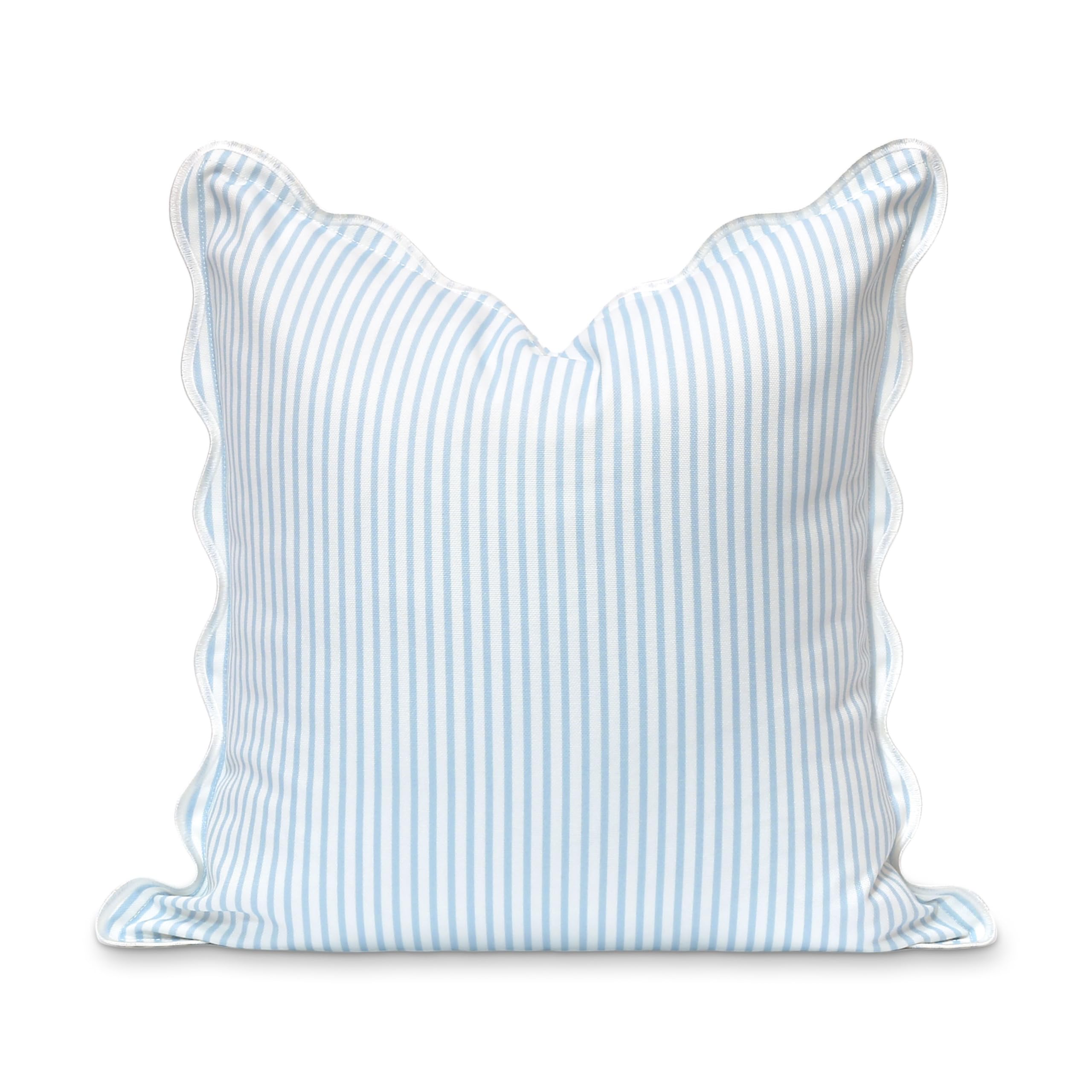 Hofdeco Premium coastal pillow cover with baby blue stripes for outdoor seating