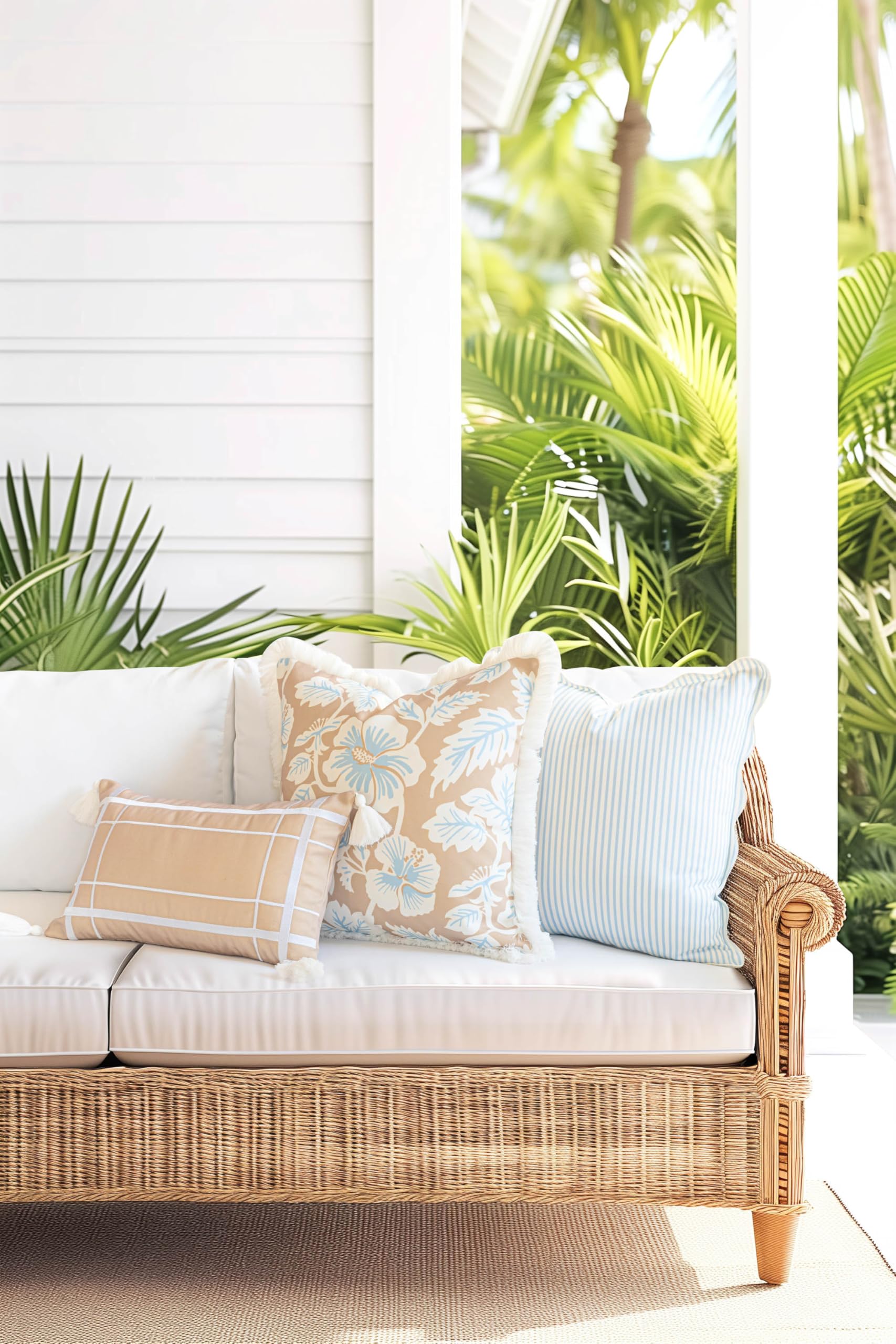 Hofdeco Premium weather-resistant fabric ideal for indoor and outdoor spaces
