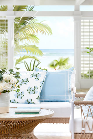 Hofdeco Premium coastal pillow cover back view showing identical design.