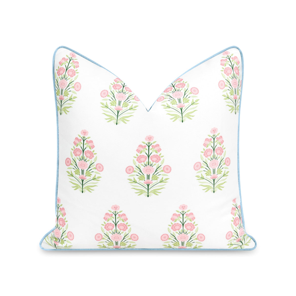 Hofdeco Premium coastal pillow cover front view with water-repellent fabric for outdoor seating.