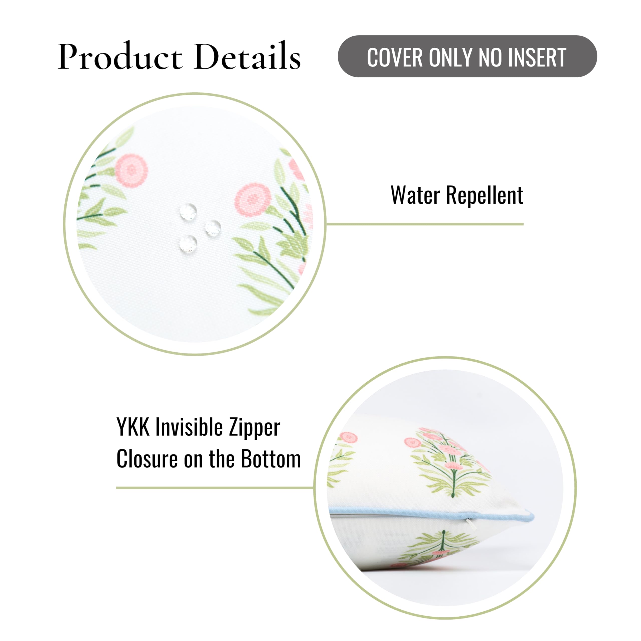 Hofdeco Premium floral pattern lumbar cover enhances spring vibes on furniture.