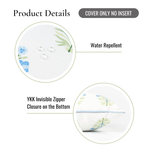 Hofdeco Premium invisible zipper ensures clean, seamless pillow cover.