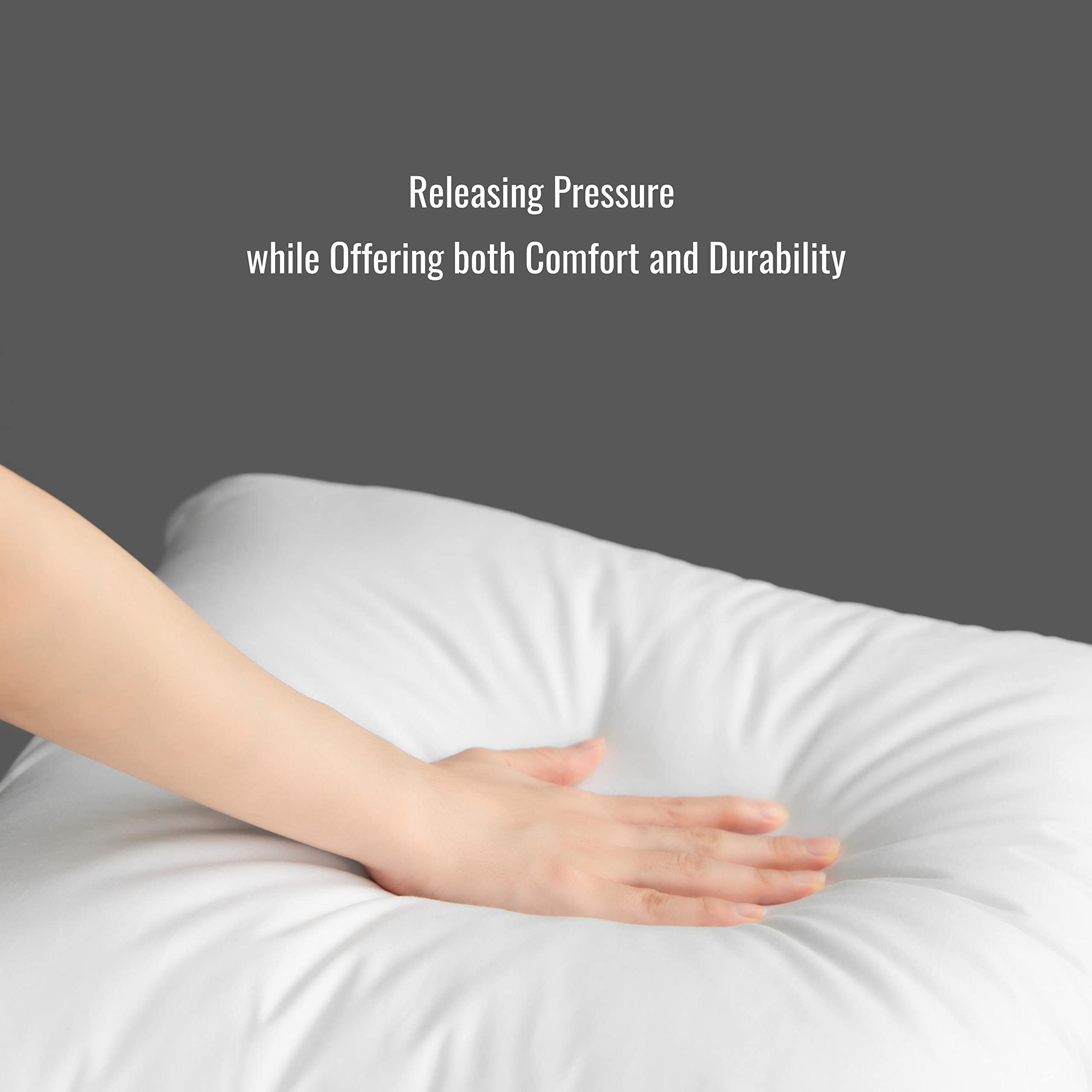 Hofdeco Premium lumbar insert edge-sewn shell keeps fill evenly distributed.