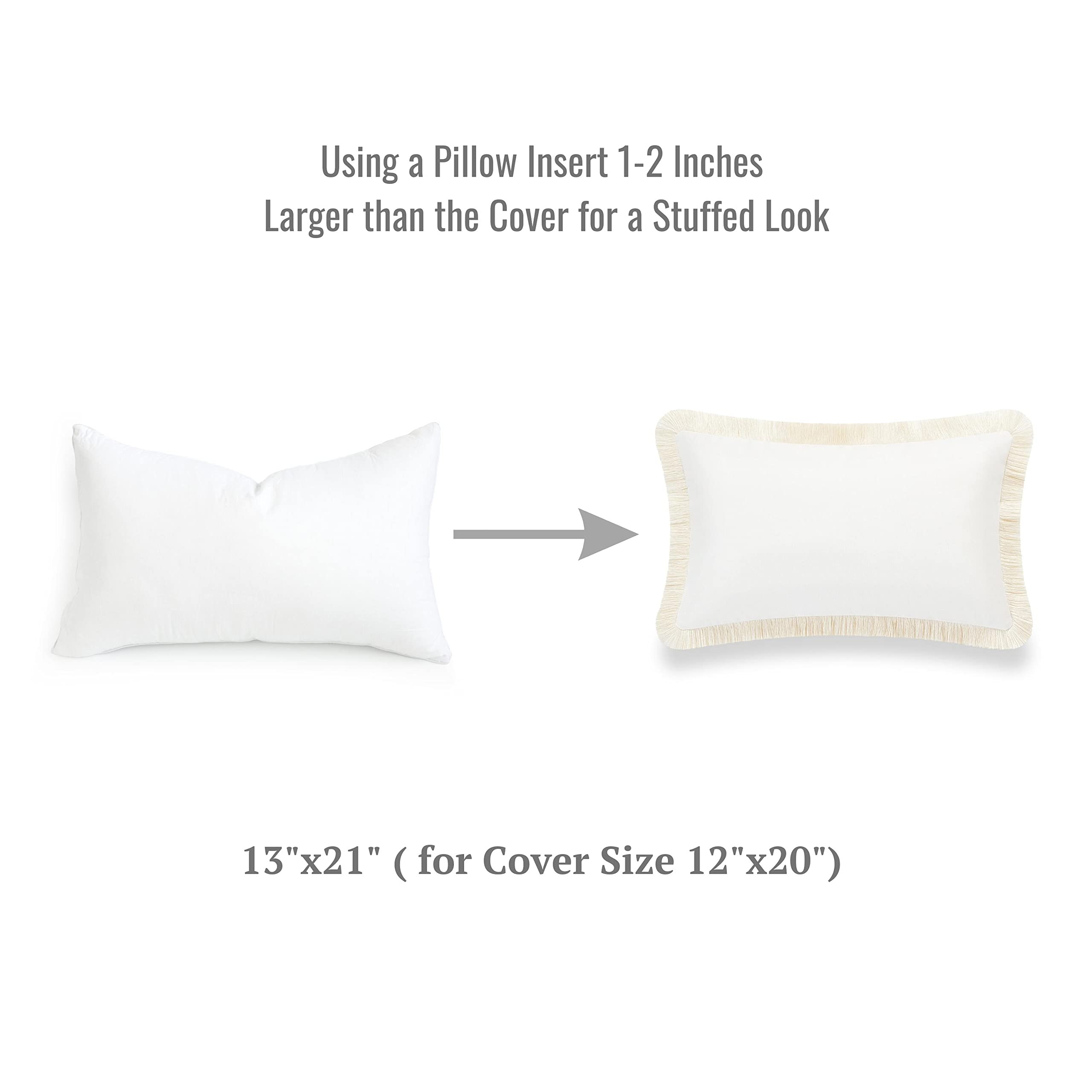 Hofdeco Premium lumbar pillow insert close-up showing soft fluffy fill.