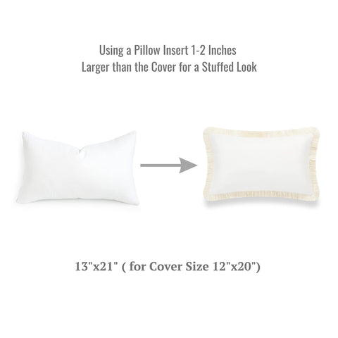 Hofdeco Premium lumbar pillow insert close-up showing soft fluffy fill.