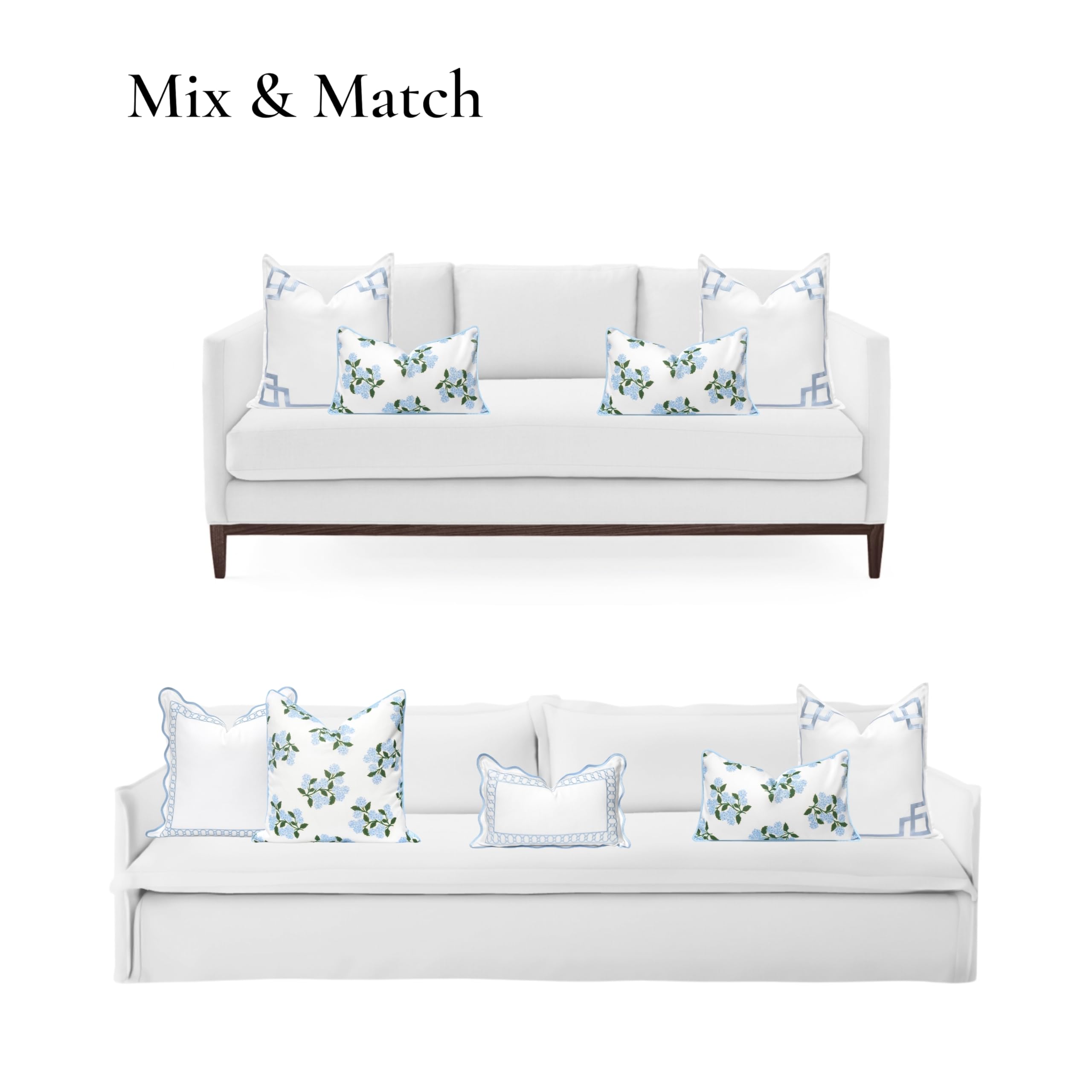 Hofdeco Premium pillow-cover piping adds a refined coastal touch.