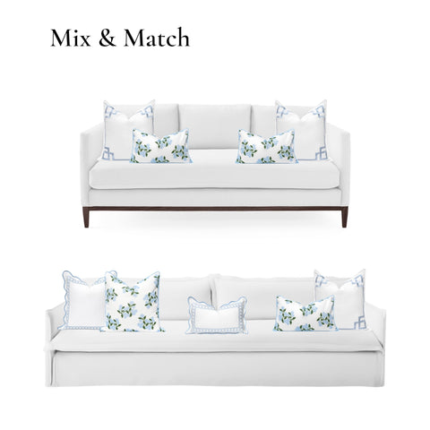 Hofdeco Premium pillow-cover piping adds a refined coastal touch.
