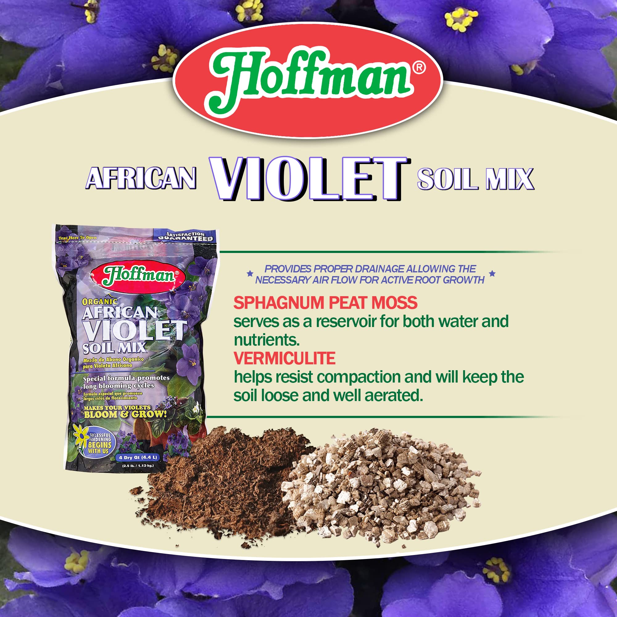 Hoffman 10301 packaging with 4-quart size appeals to violet enthusiasts.
