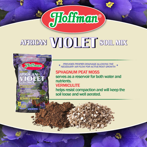 Hoffman 10301 packaging with 4-quart size appeals to violet enthusiasts.