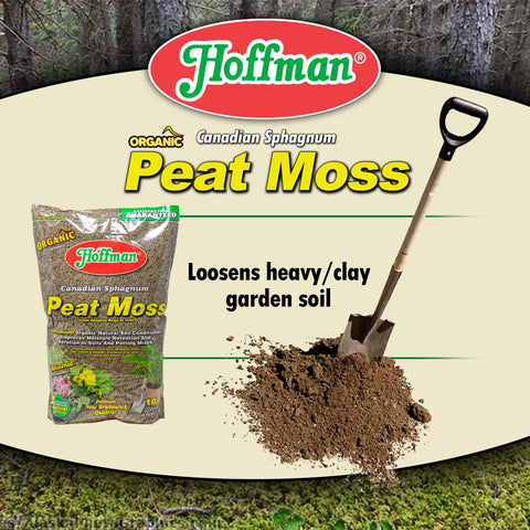 Hoffman 15503 peat moss in potting mix sample for looser, well-draining soil.