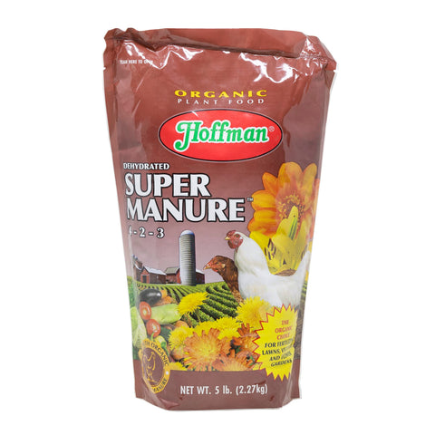 Hoffman Dehydrated Super Manure pellets boost soil texture and humus naturally.