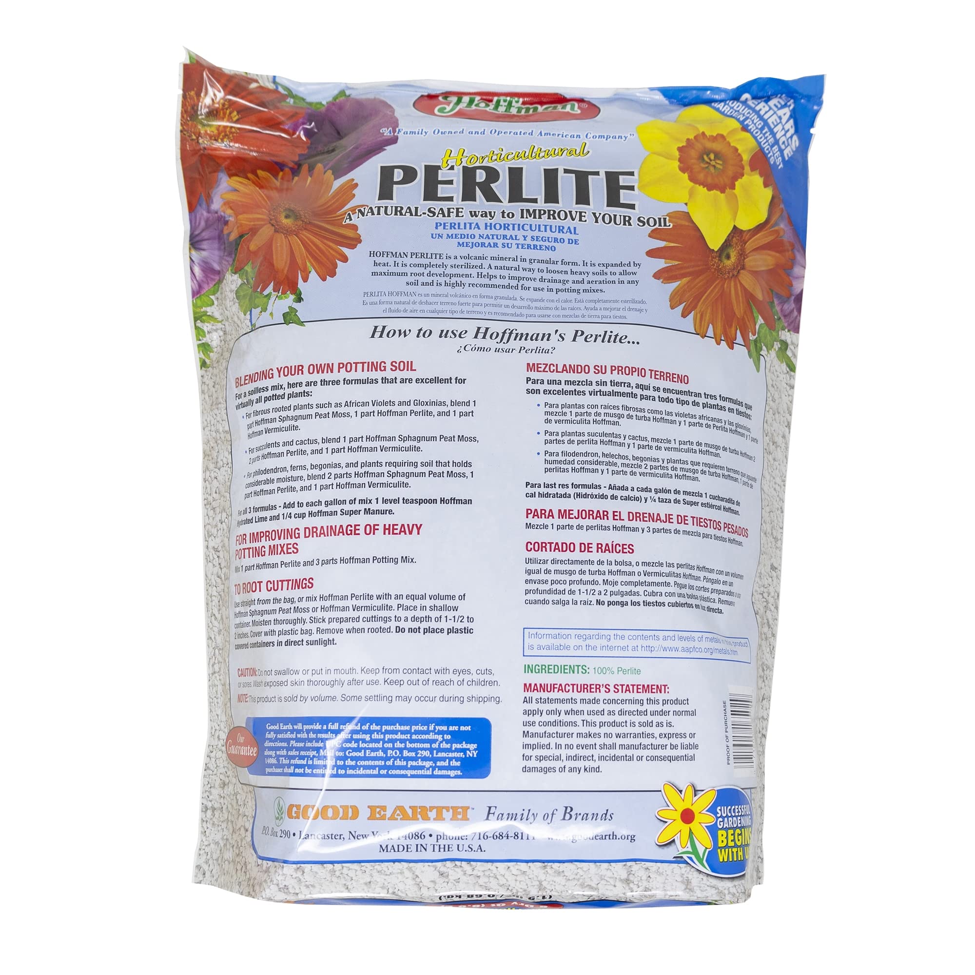 Hoffman Horticultural Perlite dry grains improve aeration in potting mixes
