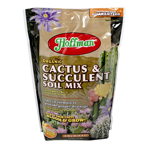Hoffman Organic Cactus Soil ready-to-use mix supports blooms and robust root growth