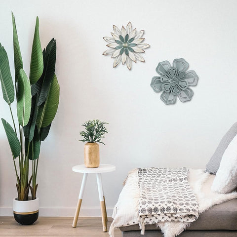 Hogardeck blooming metal wall decor warmly welcomes guests at entryways.