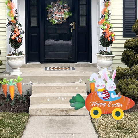 hogardeck Bunny with red white striped egg detail highlights festive charm