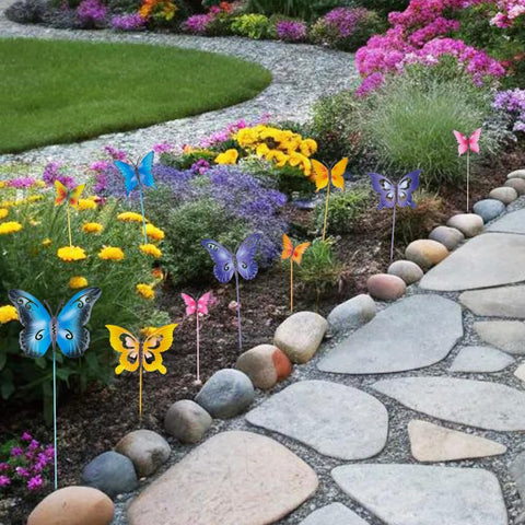 hogardeck butterfly signs for pathways invite visitors with cheerful decor.