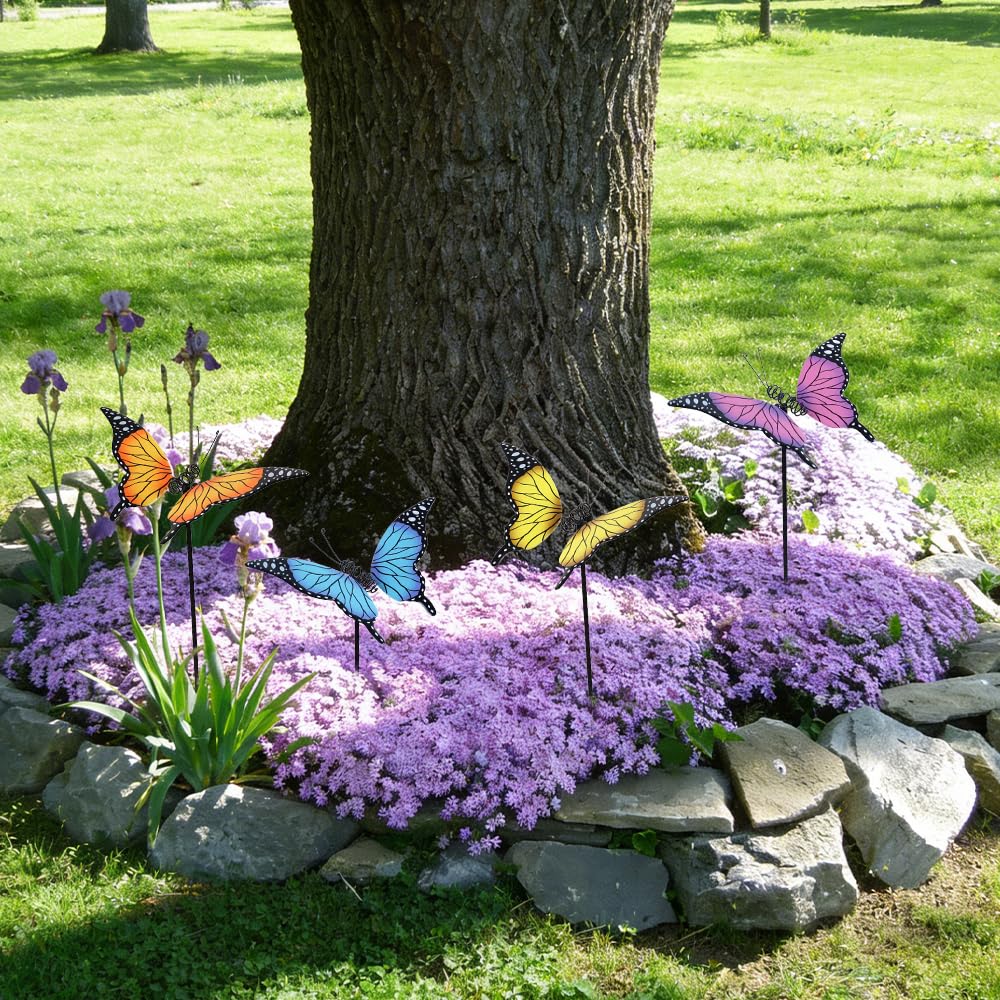 hogardeck butterfly stake set of four perfect for lining pathways