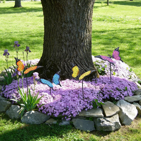 hogardeck butterfly stake set of four perfect for lining pathways